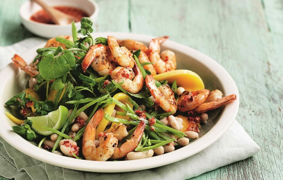 Grilled Shrimp Salad with Chili Lime Dressing - The Defined Dish