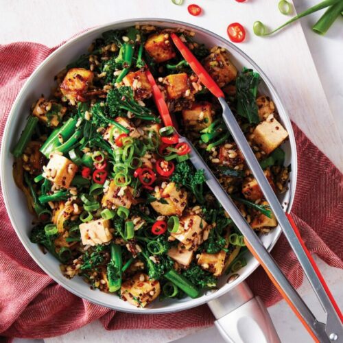 Tofu and vegetable fried rice