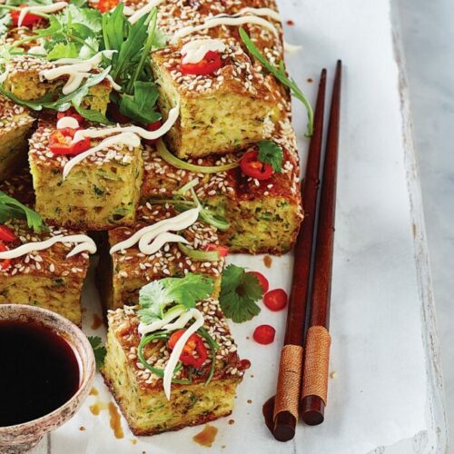 Asian-style zucchini and noodle slice