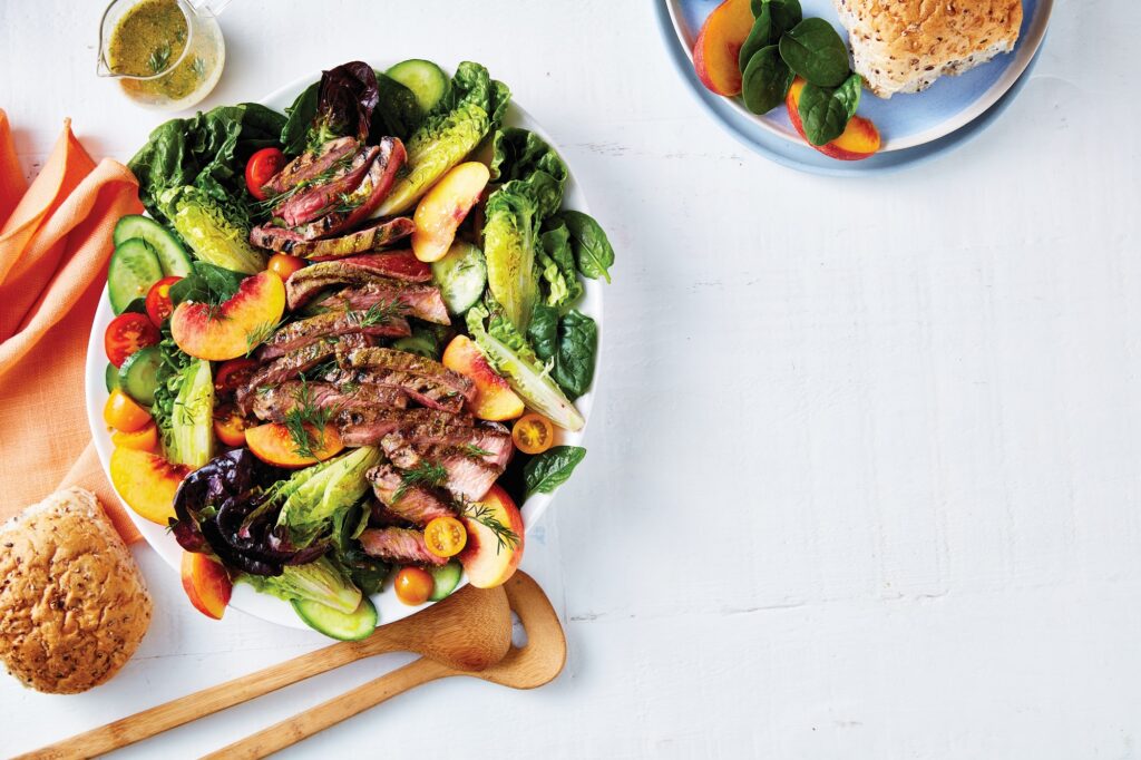 Chargrilled beef with summer salad