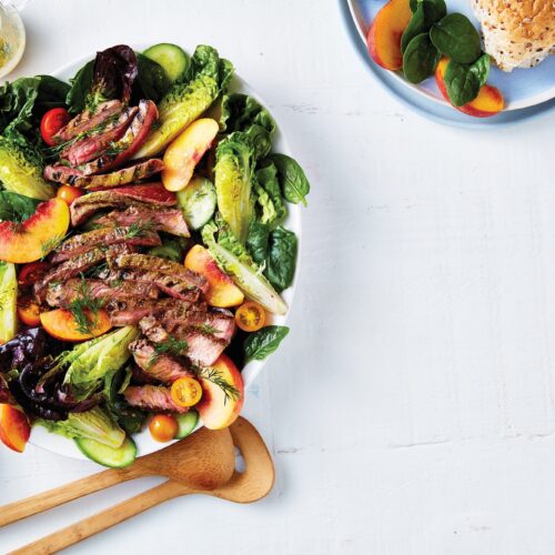 Chargrilled beef with summer salad