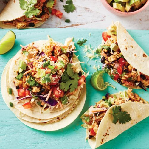 Chicken and black bean tacos