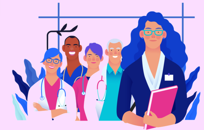 healthcare professionals illustration
