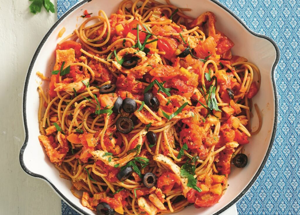 Chicken and tomato spaghetti