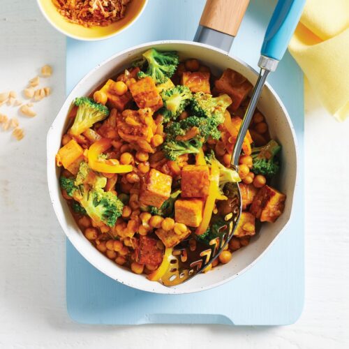 Chickpea and tofu yellow curry